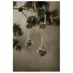 Hot Boule de noël Flora en verre - Set de 4 | Enfant Décoration De Fête