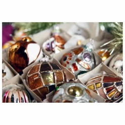 HKliving Boule de Noël ronde en verre|Enfant Décoration De Fête