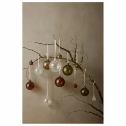 Enfant Ferm Living Décoration De Fête*Boule de noël Twirl en verre - Set de 4