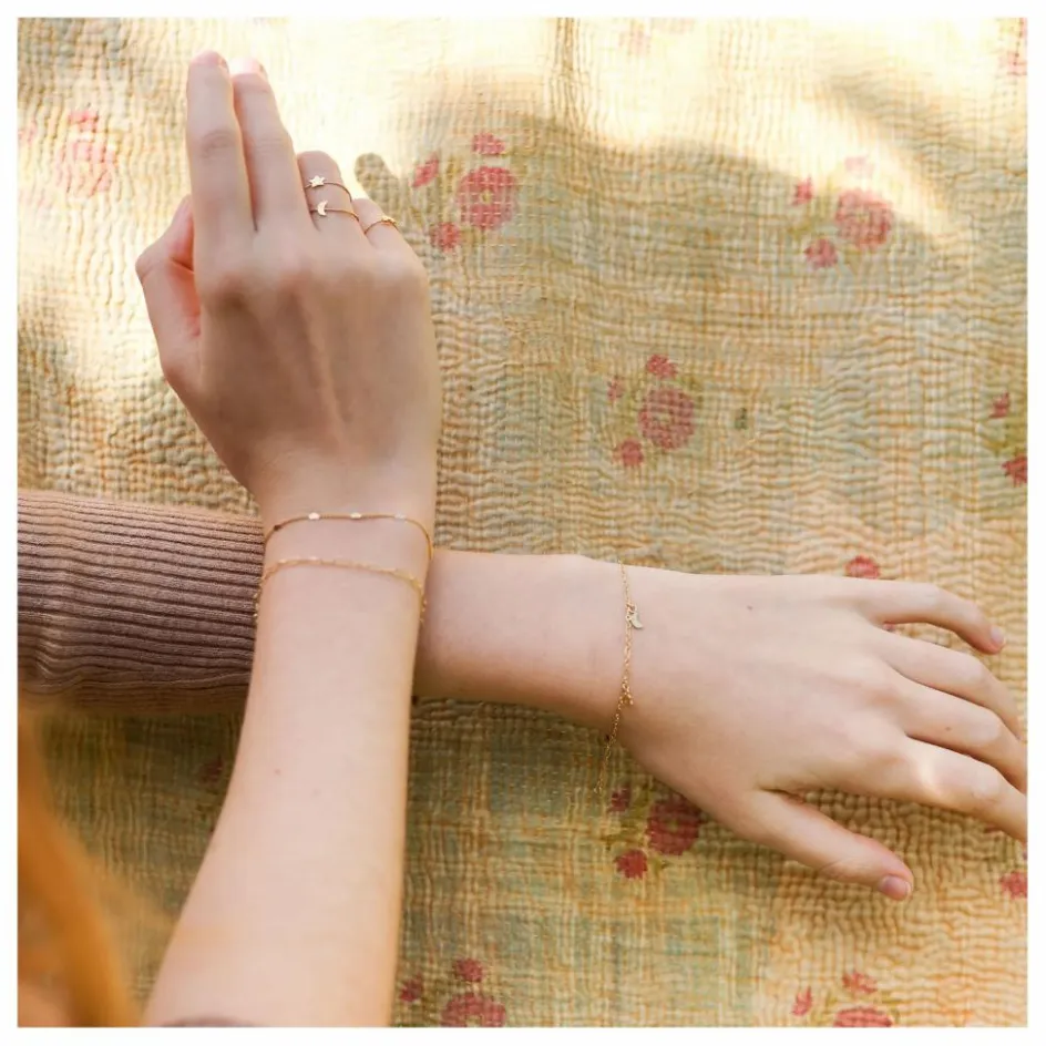 Sale Adorabili Bracelet Chaîne Coeur | Doré