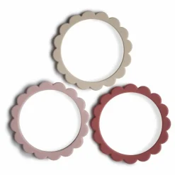 Mushie Hochets Et Anneaux De Dentition|Puériculture*Bracelets de dentition en silicone - Set de 3 |