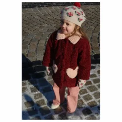 Sale Konges Sløjd Béret Belou Roses Coton Bio | Ecru