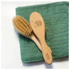 Outlet Barnabé aime le café Brosse à cheveux hérisson en et poils de soie Hêtre