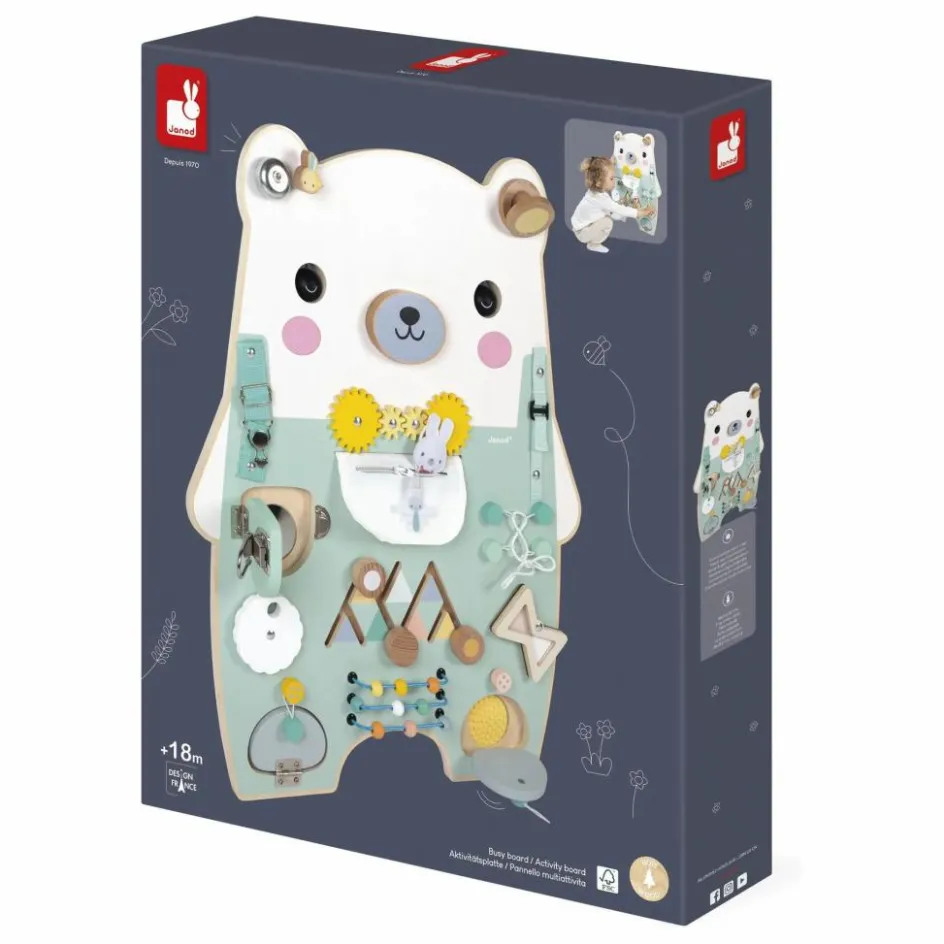 Janod Busy board Ourson| Jouets D'Éveil|Jouets D'Éveil