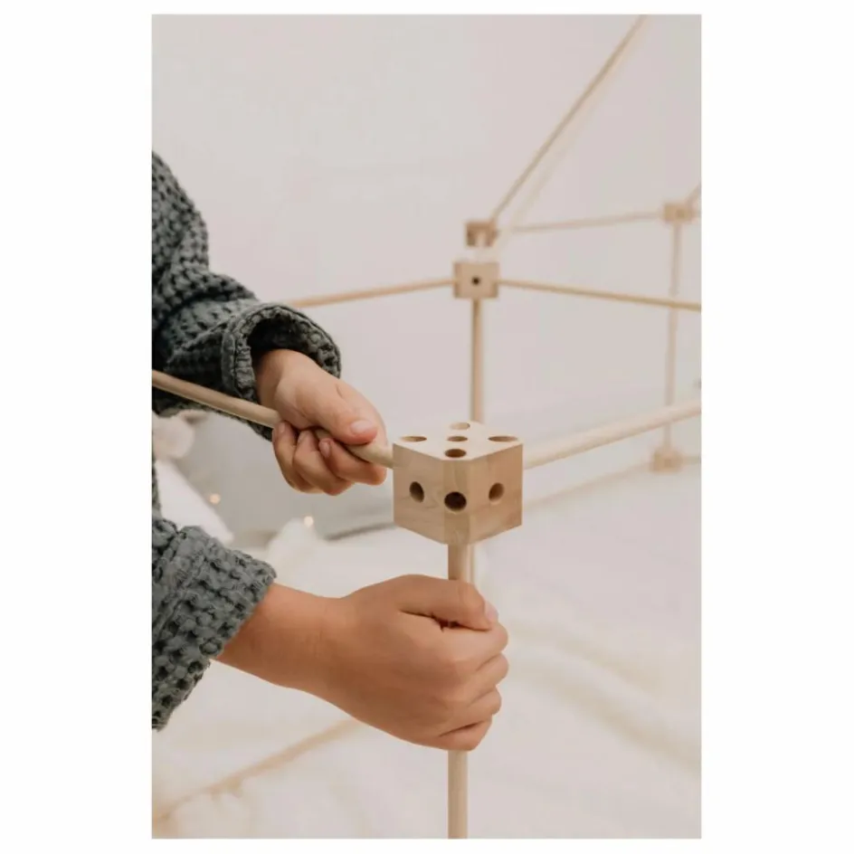 Discount Sarbakane Cabane à construire - Pack Castor - 111 pièces Bois clair