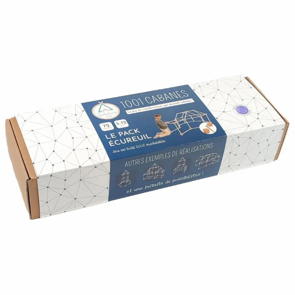 Online Cabane à construire - Pack Ecureuil - 72 pièces Tipis, Cabanes