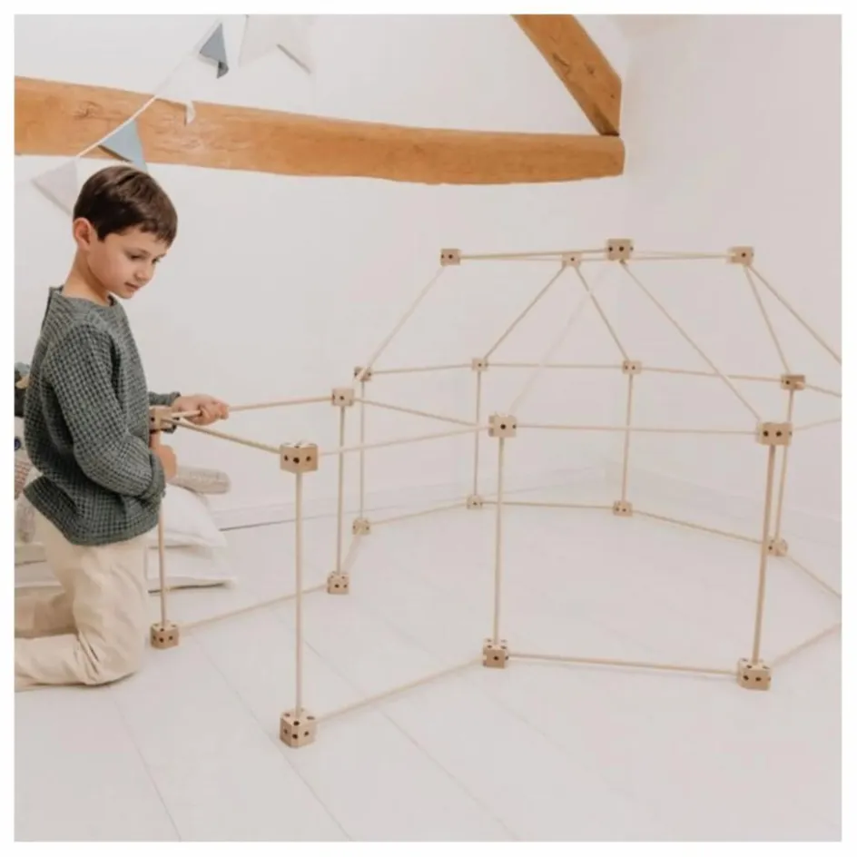 Online Cabane à construire - Pack Ecureuil - 72 pièces Tipis, Cabanes