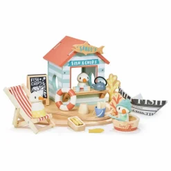 Best Tender Leaf Toys Cabane de plage de Sandy en bois Multicolore