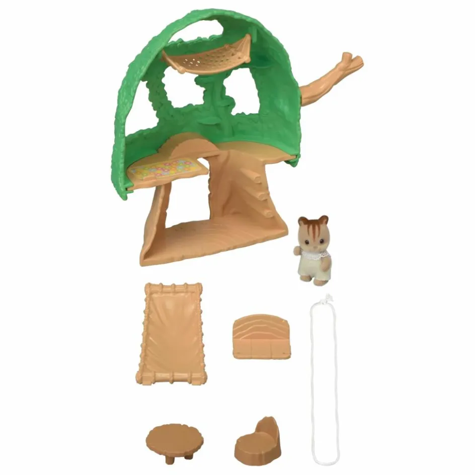 Sylvanian Families Cabane des bébés et bébé écureuil Multicolore