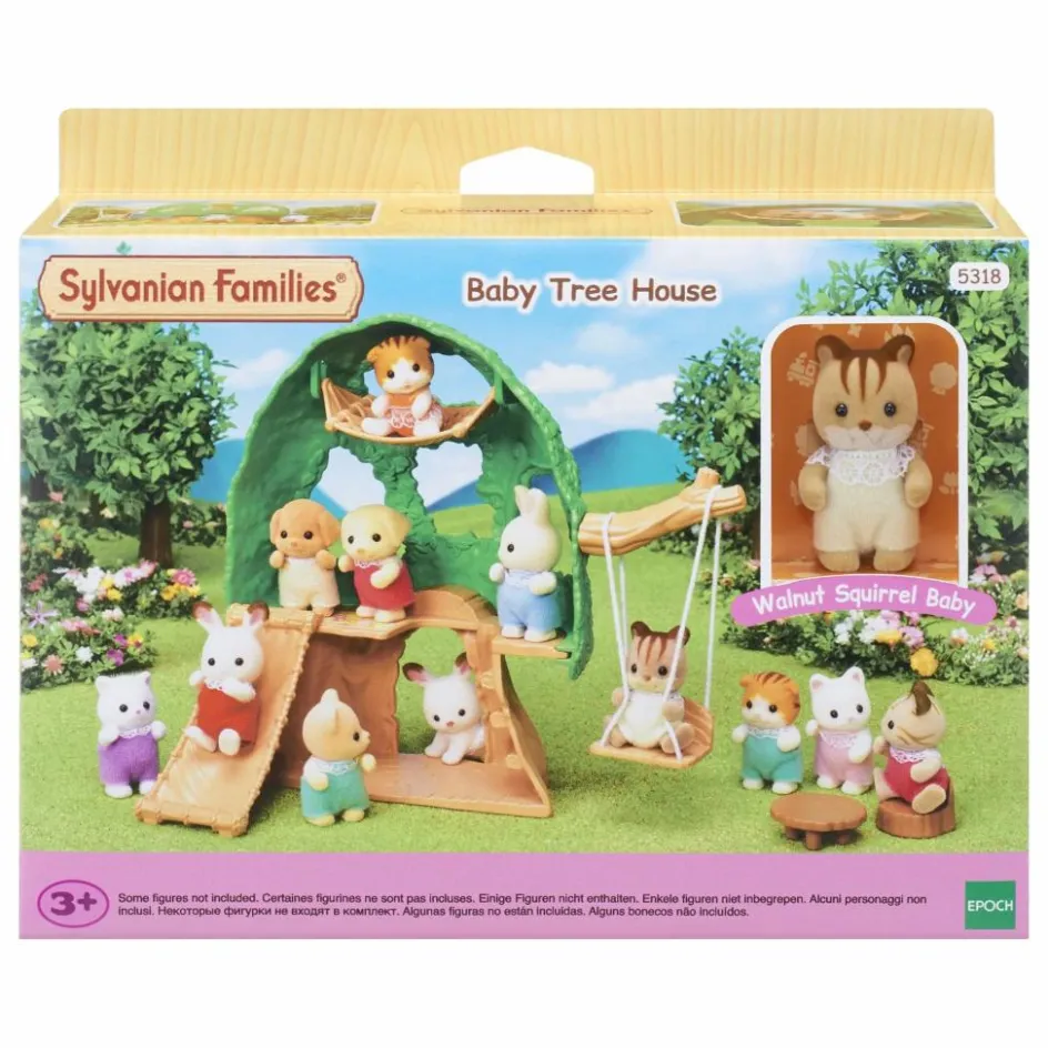 Sylvanian Families Cabane des bébés et bébé écureuil Multicolore