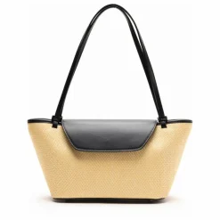 Elleme Cabas Courrier Raphia et Cuir ||Femme Cabas