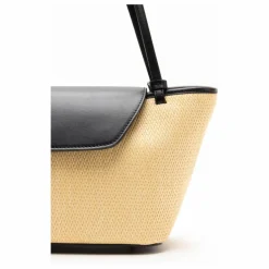 Elleme Cabas Courrier Raphia et Cuir ||Femme Cabas
