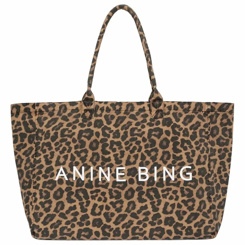 Discount Anine Bing Cabas Leo Léopard | Marron