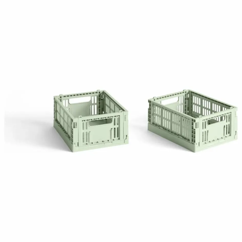 Clearance Hay Cagettes pliables - Set de 2 | Vert Menthe