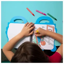 Omy Cahier de coloriage avec stickers Dino| Loisirs Créatifs