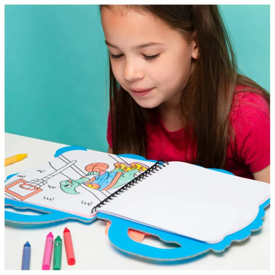Omy Cahier de coloriage avec stickers Dino| Loisirs Créatifs
