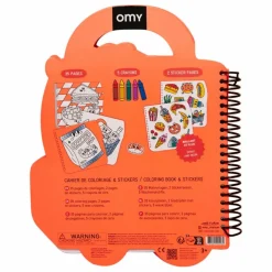 Best Omy Cahier de coloriage avec stickers Yummy Orange