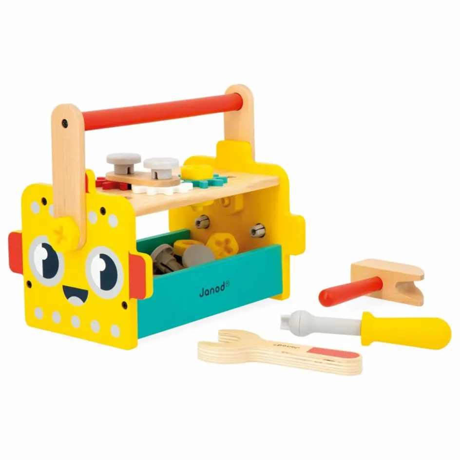 Janod Caisse à outils Robot Brico'Kids| Bricolage