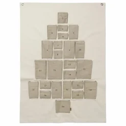 Clearance Ferm Living Calendrier de l'avent Pine en coton bio Naturel