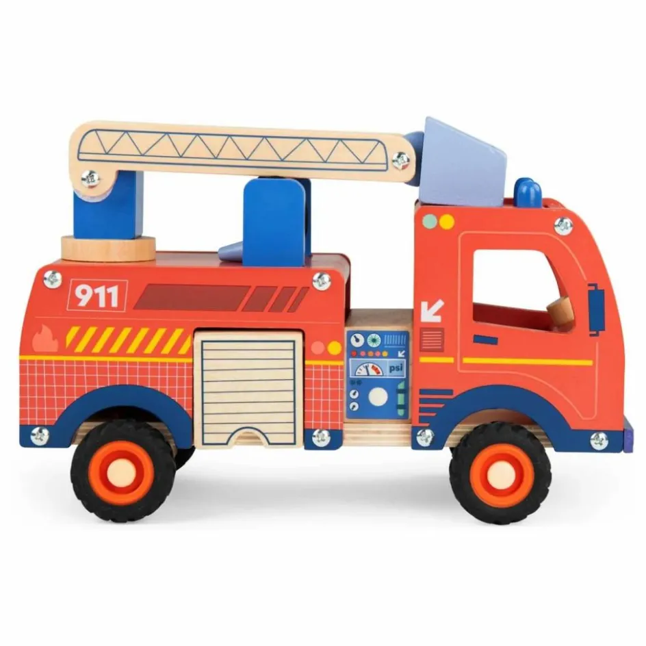 Moulin Roty Garages, Circuits*Camion de pompier avec ses accessoires |