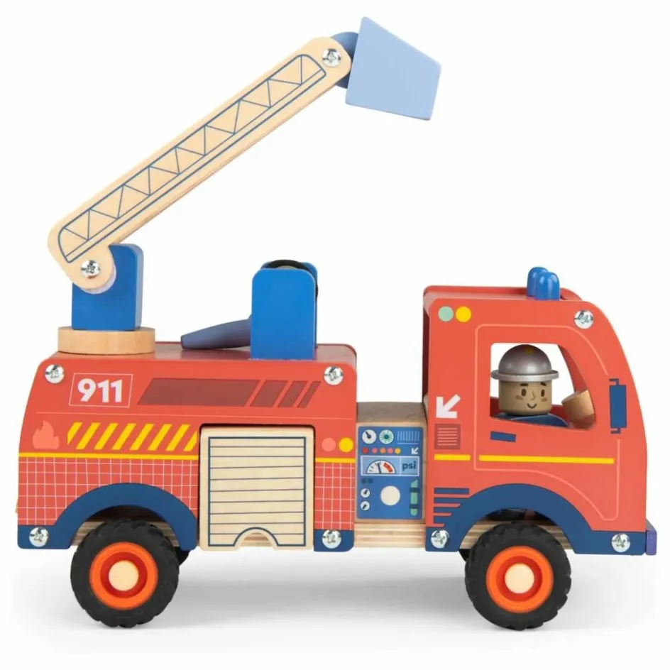 Moulin Roty Garages, Circuits*Camion de pompier avec ses accessoires |