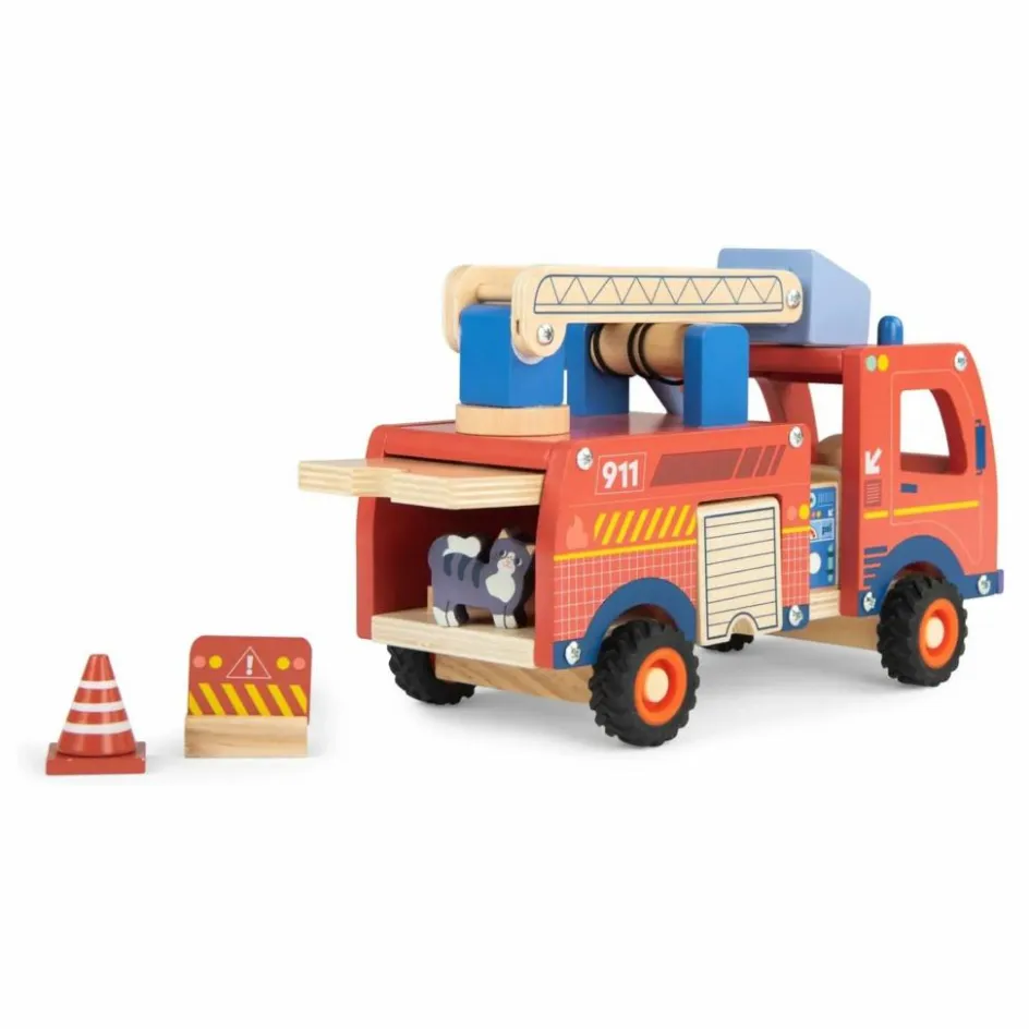 Moulin Roty Garages, Circuits*Camion de pompier avec ses accessoires |