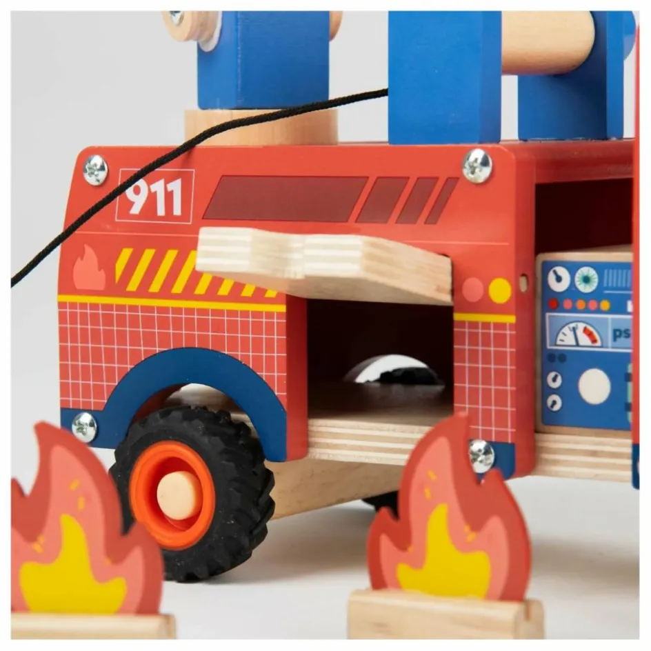 Moulin Roty Garages, Circuits*Camion de pompier avec ses accessoires |