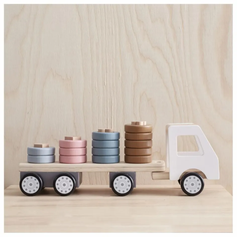 Kid's Concept Camion et anneaux à empiler| Jouets D'Éveil
