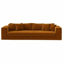 Panac Edition Canapé 4 places Bellechasse en velours gratté - 275 cm || Canapés, Fauteuils