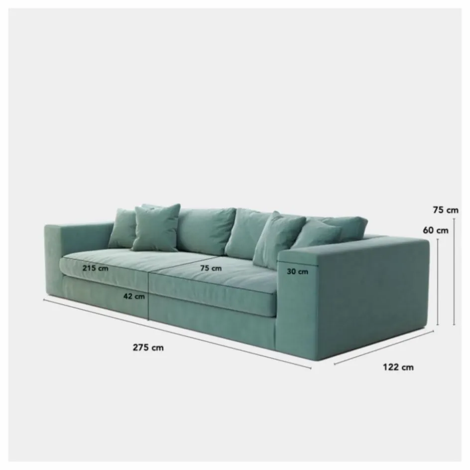 Panac Edition Canapés, Fauteuils*Canapé 4 places Bellechasse en velours gratté - 275 cm |