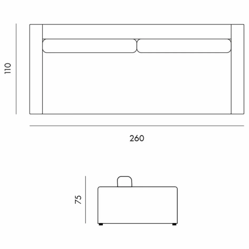 Panac Edition Canapés, Fauteuils*Canapé 4 places Bellechasse light en velours brut - 260 cm |