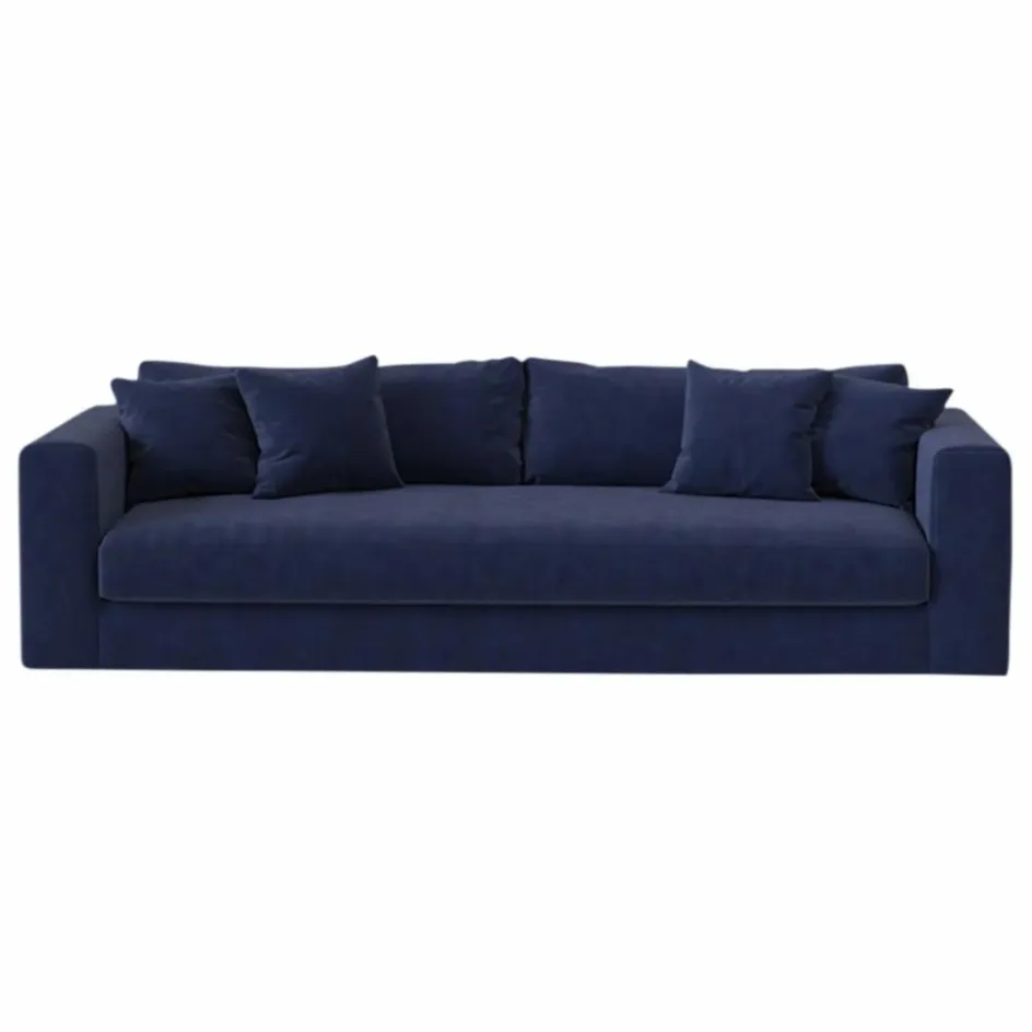 Sale Panac Edition Canapé 3 places Bellechasse light en velours brut - 240 cm | Bleu marine