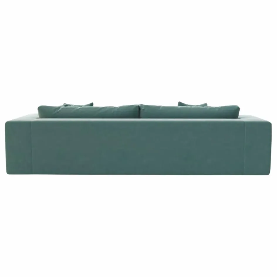Best Panac Edition Canapé 3 places Bellechasse light en velours brut - 240 cm | Vert mousse