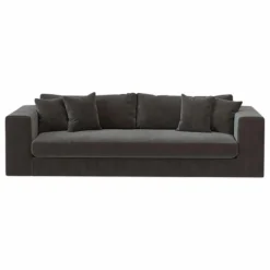 Panac Edition Canapé 3 places Bellechasse en velours gratté - 245 cm || Canapés, Fauteuils
