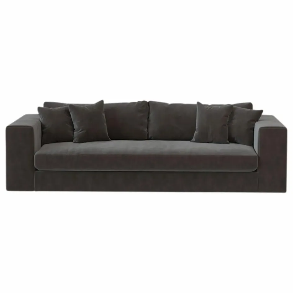 Panac Edition Canapé 3 places Bellechasse en velours gratté - 245 cm || Canapés, Fauteuils