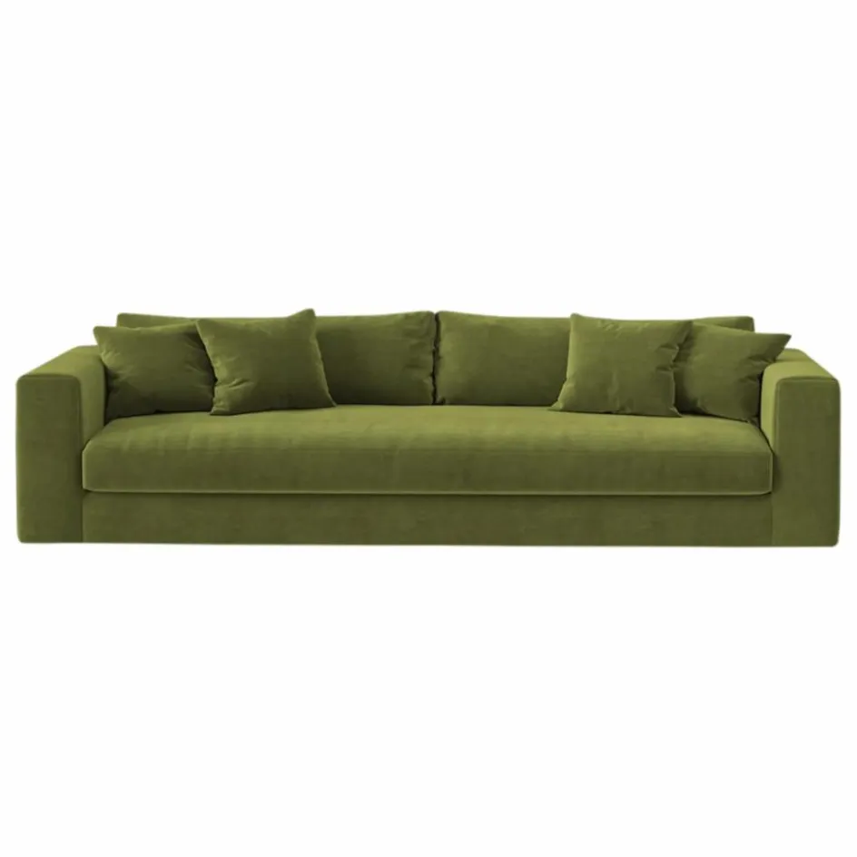 Panac Edition Canapé 4 places Bellechasse light en velours brut - 260 cm || Canapés, Fauteuils