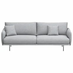 Best Panac Edition Canapé 3 places Isly en tissu chiné - 205 cm | Gris