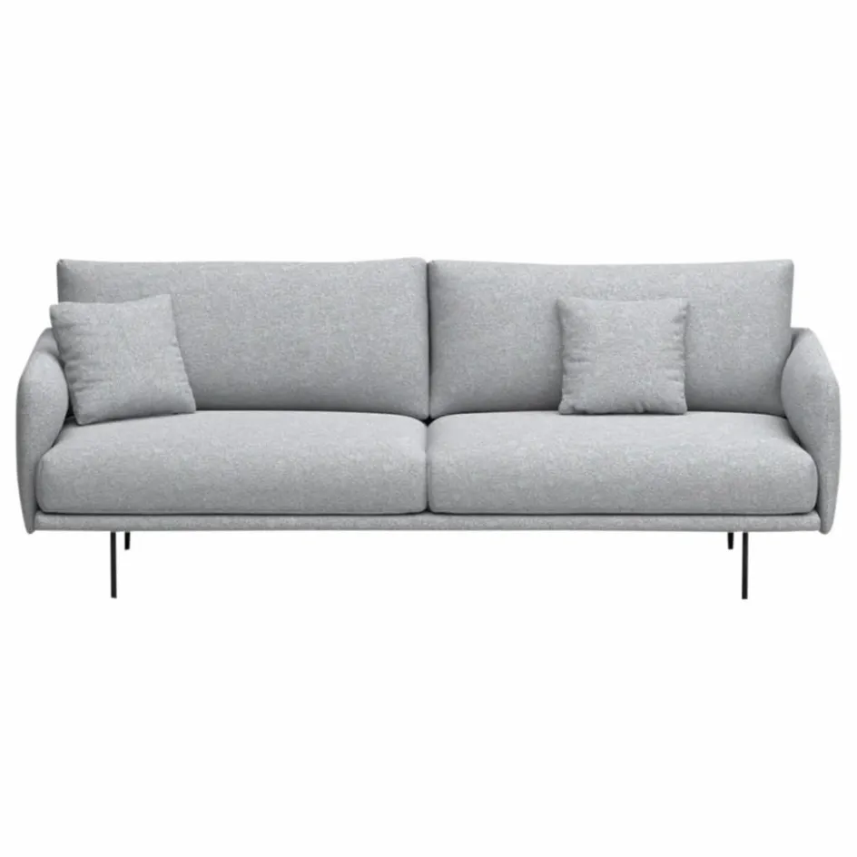 Best Panac Edition Canapé 3 places Isly en tissu chiné - 205 cm | Gris