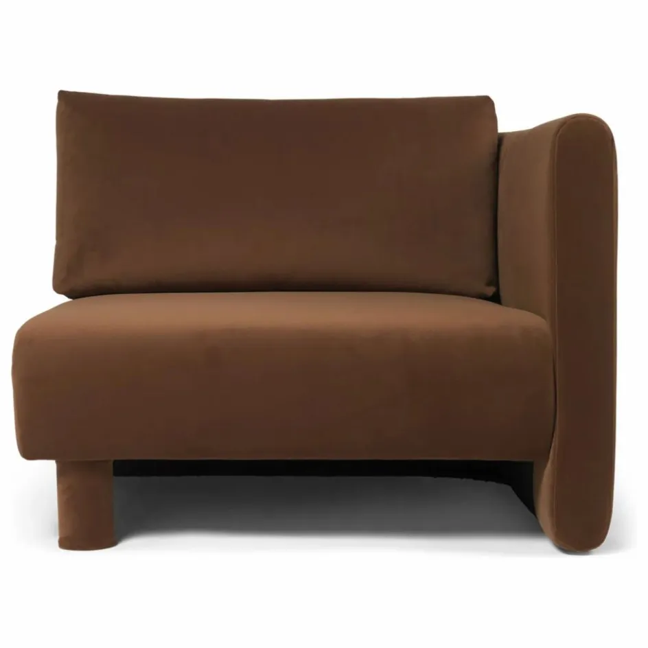 New Ferm Living Canapé Dase velours module droit | Marron