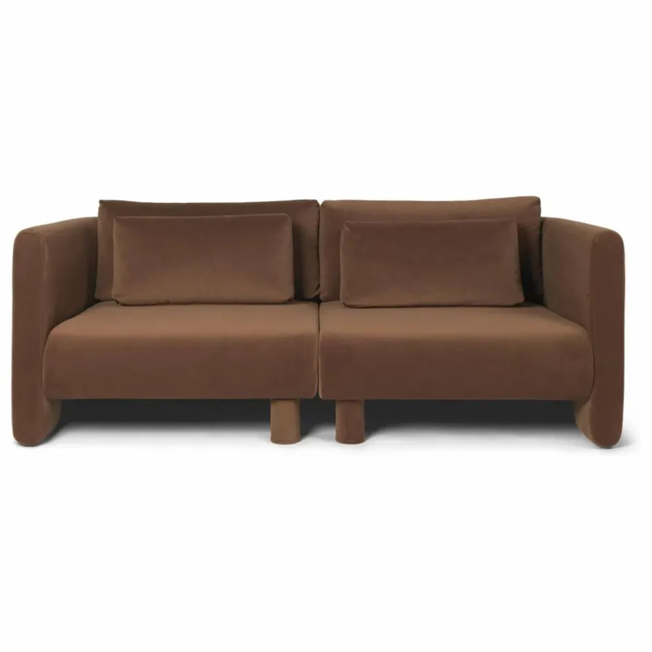 New Ferm Living Canapé Dase velours module droit | Marron