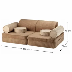 Best Canapé modulable en velours côtelé | Enfant Chaises Enfant