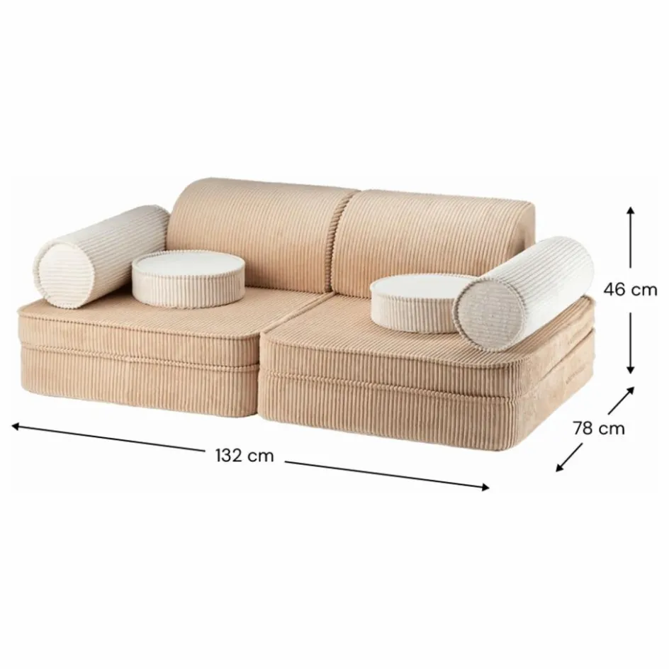 Outlet Canapé modulable en velours côtelé | Enfant Chaises Enfant