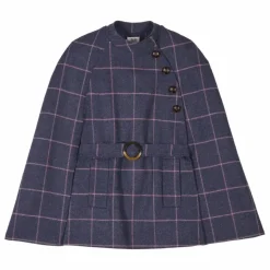 Maria de la Orden Cape Clery Carreaux Laine ||Femme Manteaux, Parkas
