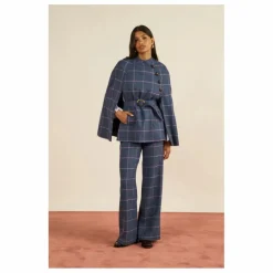 Maria de la Orden Cape Clery Carreaux Laine ||Femme Manteaux, Parkas