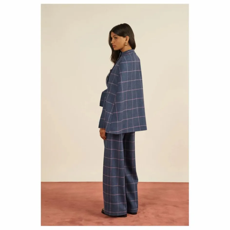 Maria de la Orden Cape Clery Carreaux Laine ||Femme Manteaux, Parkas
