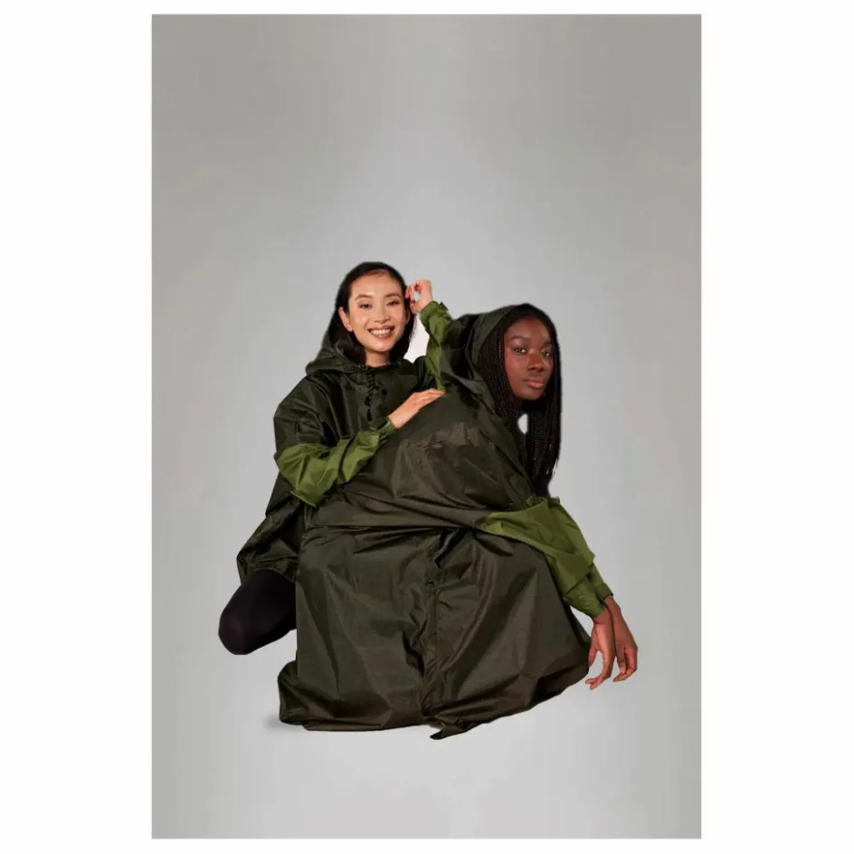 Rainkiss Cape Imperméable Herringbone - Collection Femme | Marron