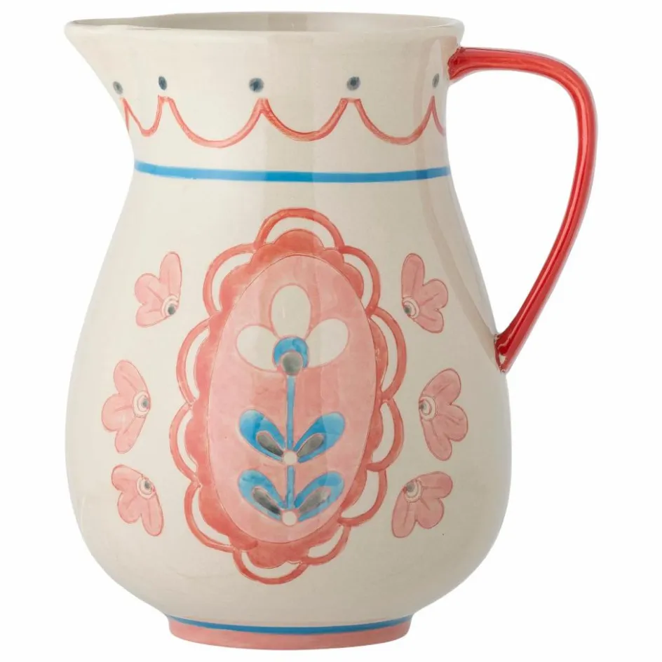 Bloomingville Carafe en grès Odina | Rose poudré