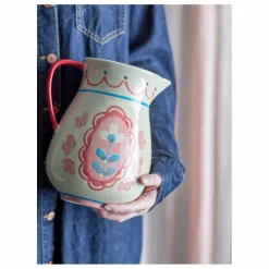 Bloomingville Carafe en grès Odina | Rose poudré