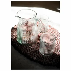 Madam Stoltz Art De La Table*Carafe en verre strié