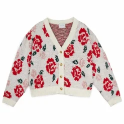 Outlet Mipounet Cardigan Alma Fleuri | Ecru